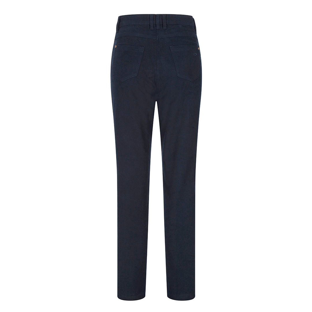 Hoggs of Fife Catrine Ladies Technical Stretch Moleskin Jeans #colour_midnight-navy