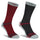 Hoggs of Fife Field & Outdoor Coolmax Socks - Pack of 2 #colour_burgundy-grey