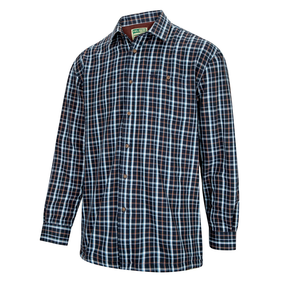 Fleece Lined Flannel Shirt - Blue Navy Tartan