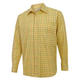 Hoggs of Fife Governor Men's Premier Tattersall Shirt #colour_gold-check