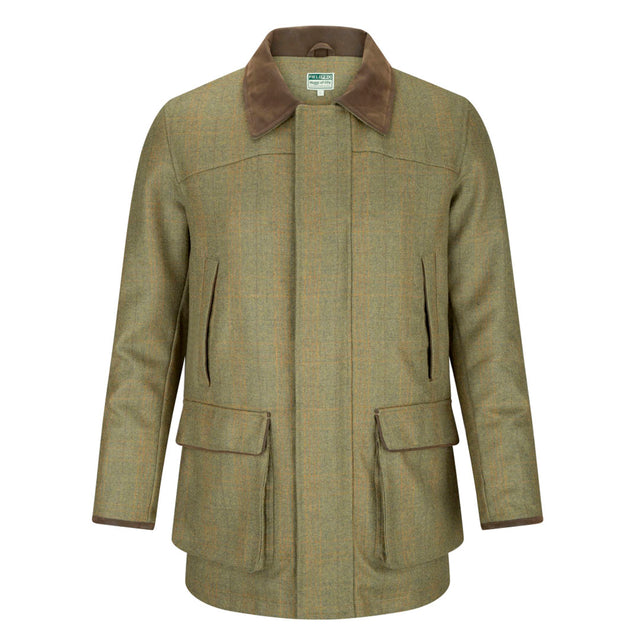 Hoggs of Fife Kinloch Men's Technical Tweed Field Coat #colour_autumn-bracken