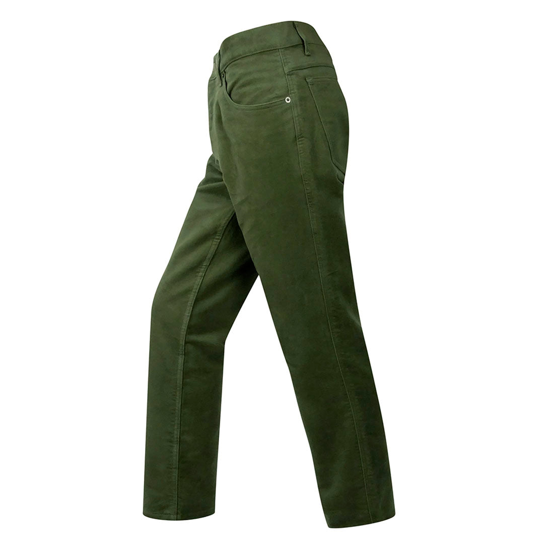 Hoggs of Fife Men's Moleskin Jeans #colour_dark-green