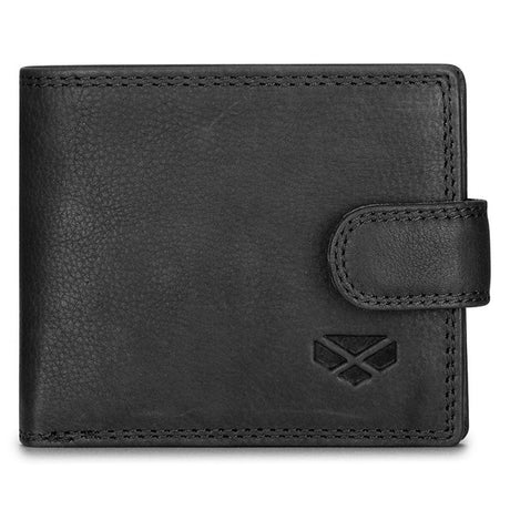 Hoggs of Fife Monarch Leather Coin Wallet with Tab #colour_black
