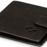 Hoggs of Fife Monarch Leather Coin Wallet with Tab#colour_black