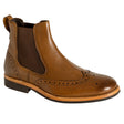Hoggs of Fife Stanley Semi-Brogue Dealer Boots #colour_burnished-tan