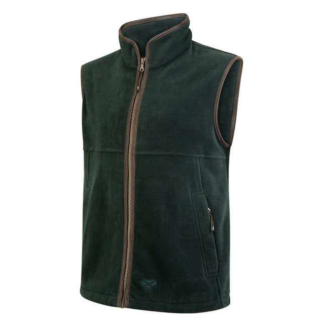 Hoggs of Fife Stenton Men's Technical Fleece Gilet #colour_pine