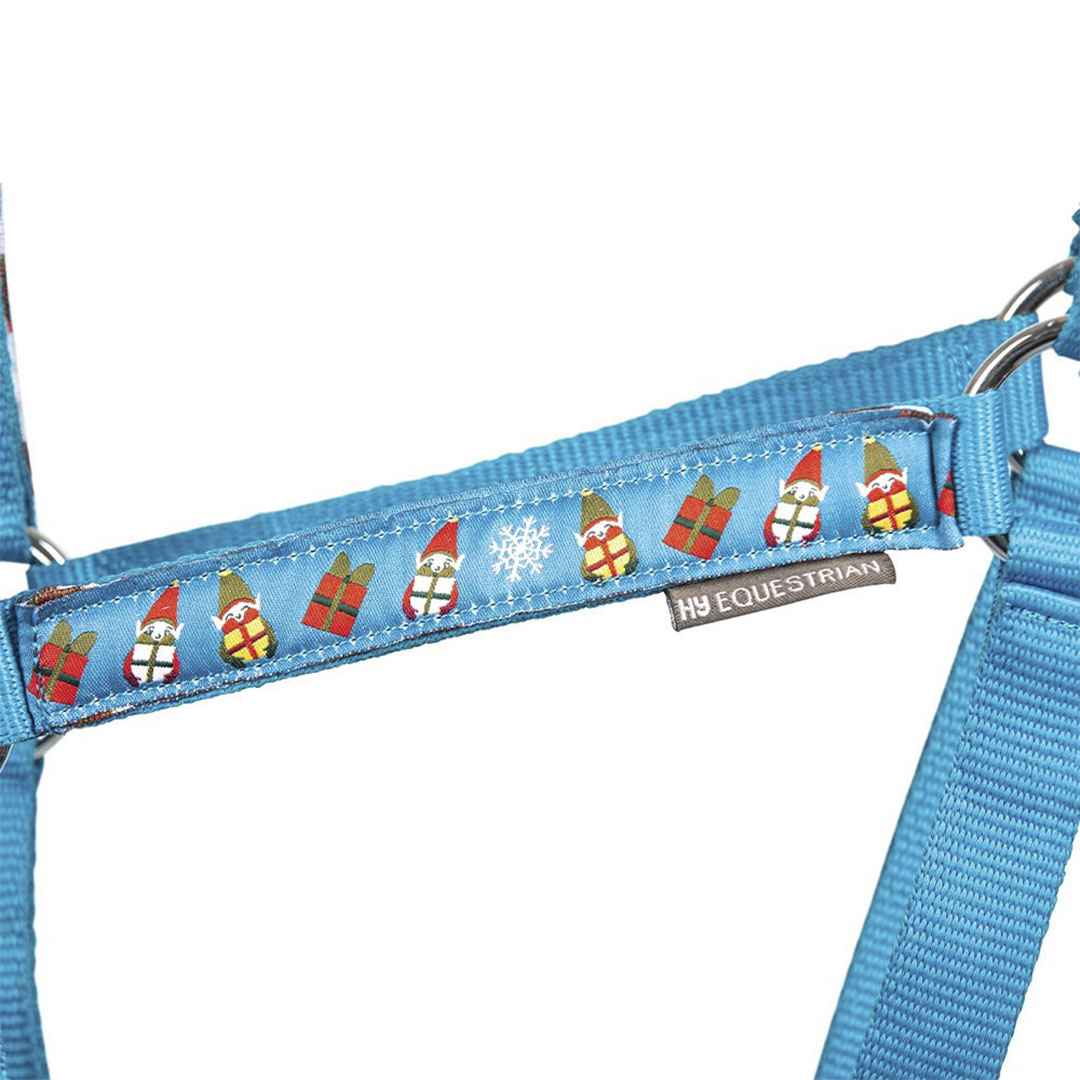 Hy Equestrian Jolly Elves Head Collar and Lead Rope Set