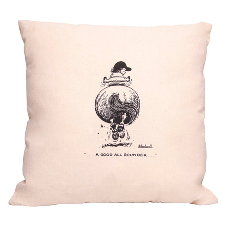 Hy Equestrian Thelwell Original Collection Good All Rounder Cushion #colour_beige