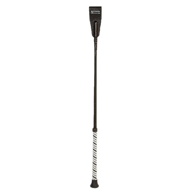 HySchool Spiral Sure Grip Handle Riding Whip #colour_black