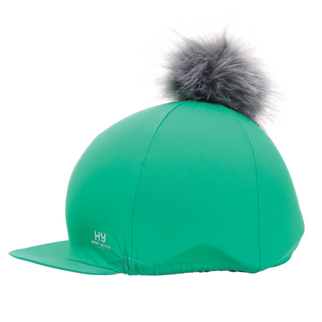 Hy Sport Active Hat Silk with Interchangeable Pom Pom #colour_emerald-green