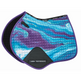 Weatherbeeta Prime Marble Jump Shaped Saddle Pad #colour_purple-swirl-marble-print
