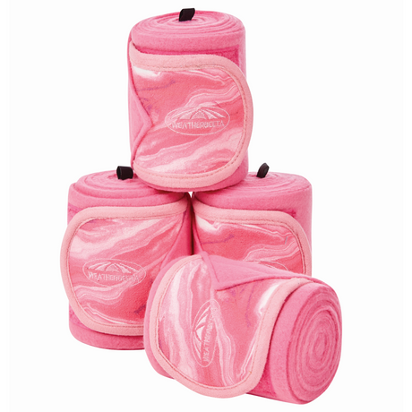 Weatherbeeta Marble Fleece Bandages #colour_pink-swirl-marble-print