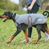 Weatherbeeta Comfitec Premier Free Parka Deluxe Dog Coat Medium #colour_grey-burgundy