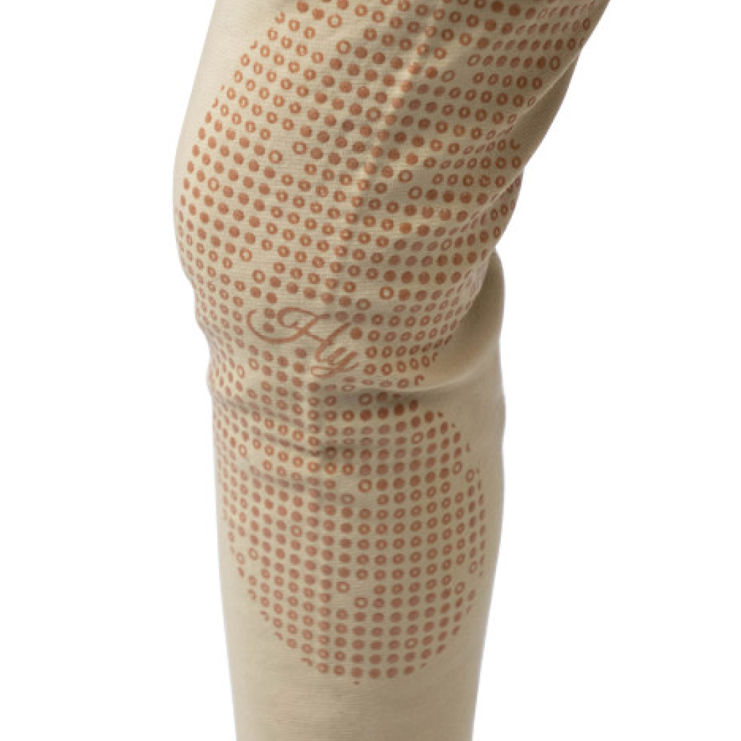 Hy Equestrian Blizzard Children's Softshell Riding Tights #colour_beige