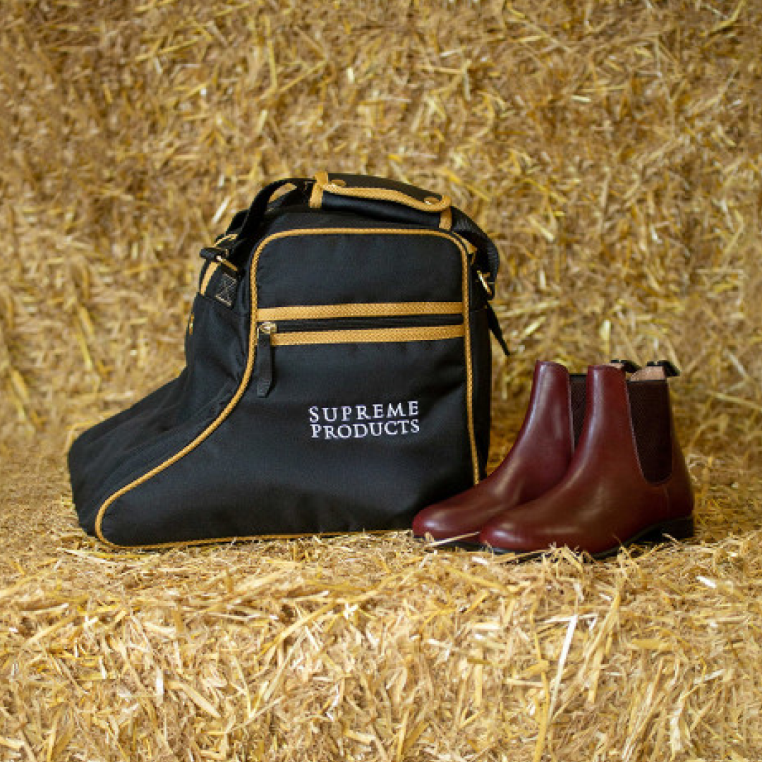 Supreme Products Pro Groom Jodhpur Boot Bag #colour_black-gold