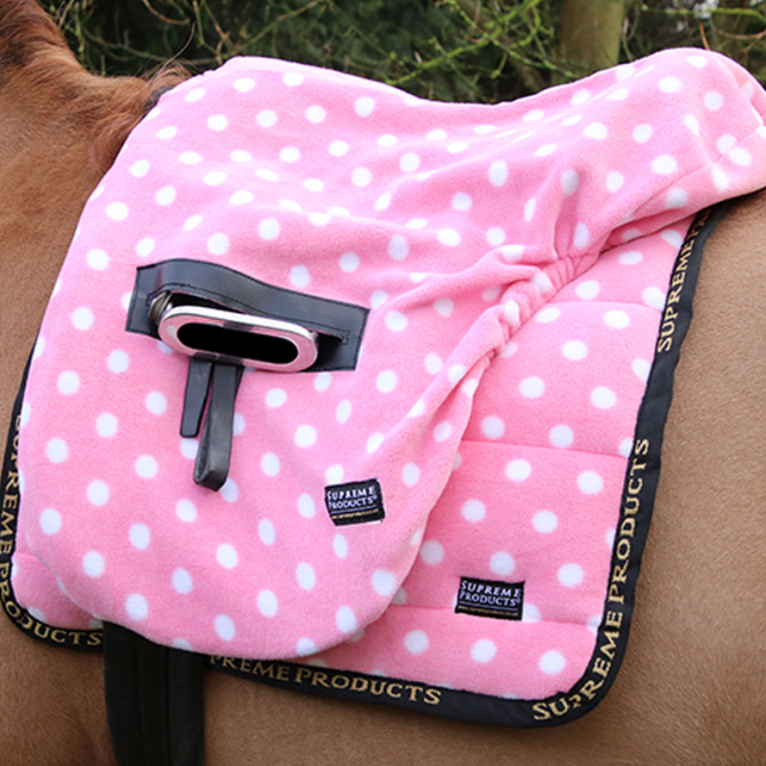 Supreme Products Ride on Dotty Fleece Saddle Cover