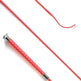 KM Elite Dressage Whip with Silver Braided Grip #colour_red