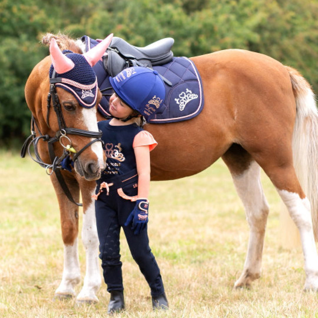 Little Rider The Princess and the Pony Fly Veil #colour_navy-peach