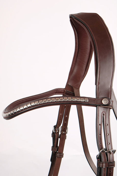 Montar Browband With Silver Clinchers #colour_brown