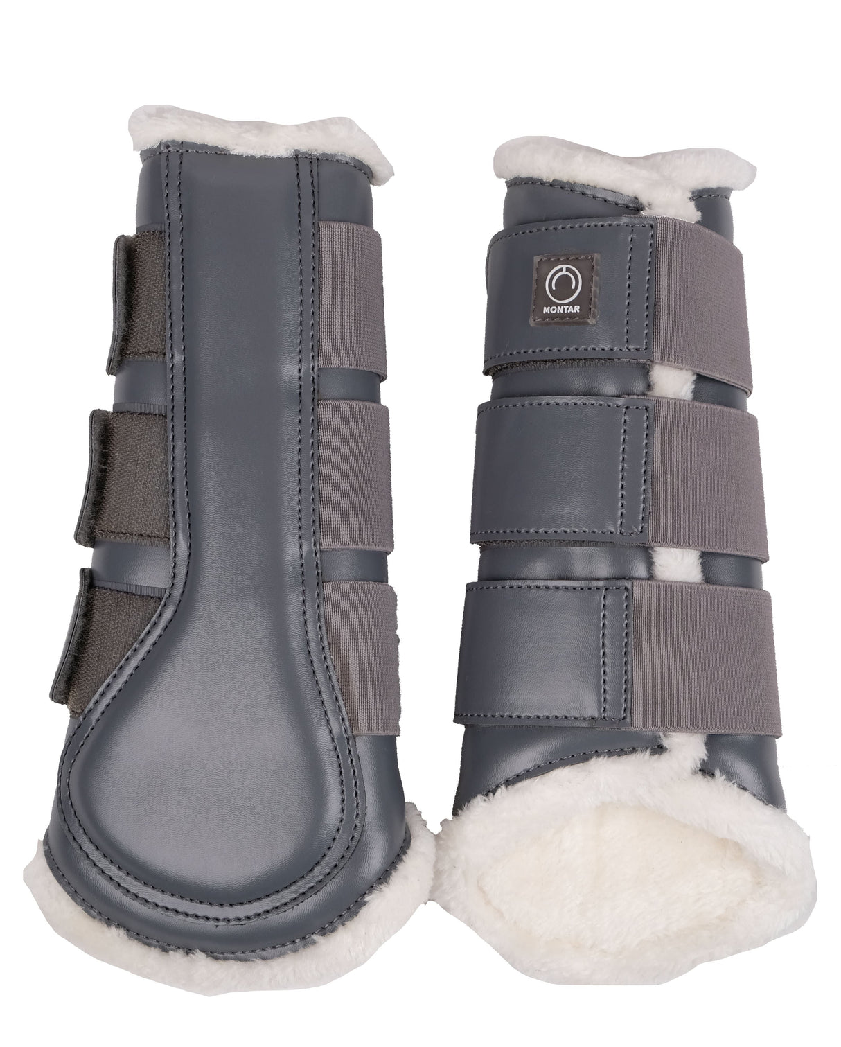 Montar PU Smooth Leather Protection Boots #colour_grey