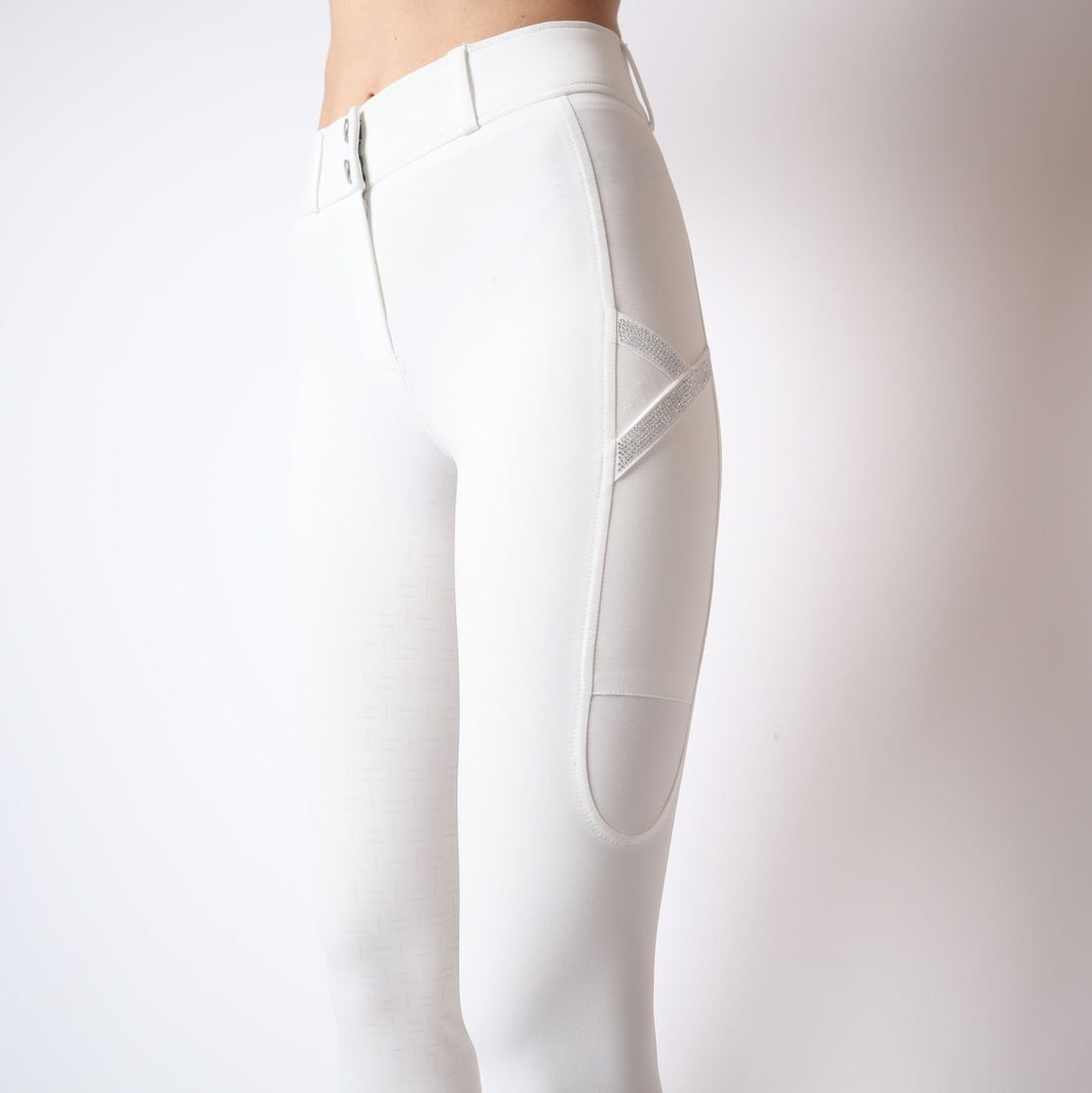 Montar Rebel Crystal Full Grip Breeches #colour_white