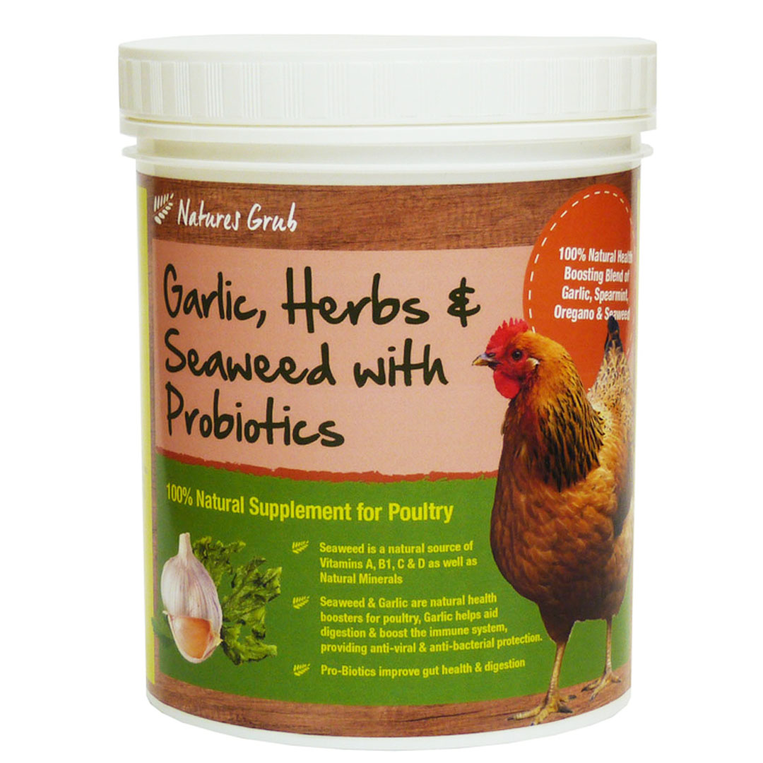 Natures Grub Garlic, Herbs and Seaweed Poultry Supplement#size_300g