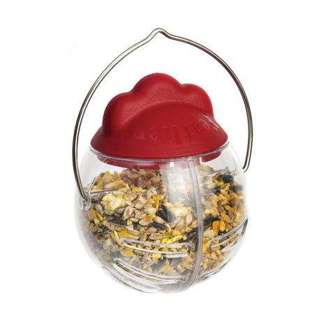 Battles Feathers & Beaky Peck-It Treat Dispenser #colour_red-clear