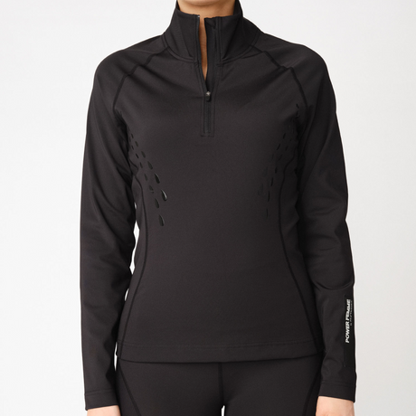 PS of Sweden Black Tiffany Zip Sweater #colour_black