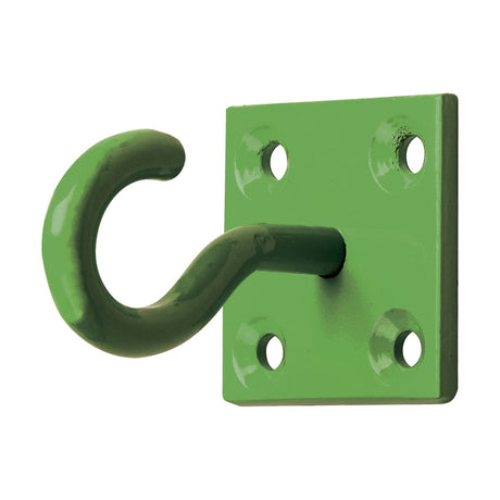 Perry Equestrian Chain Hook on Plate #colour_forest-green