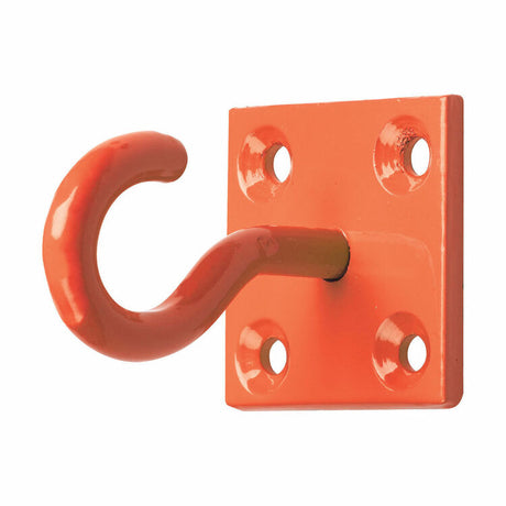 Perry Equestrian Chain Hook on Plate #colour_hot-orange