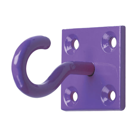 Perry Equestrian Chain Hook on Plate #colour_purple