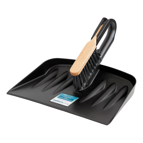 Perry Equestrian Eco Shovel and Hard Brush #colour_black