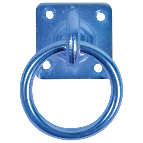 Perry Equestrian Swivel Tie Ring on Plate - Pack of 2 #colour_blue