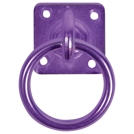 Perry Equestrian Swivel Tie Ring on Plate - Pack of 2 #colour_purple