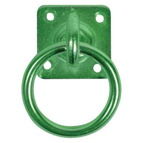 Perry Equestrian Swivel Tie Ring on Plate - Pack of 2 #colour_green