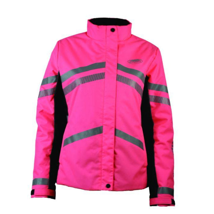 Weatherbeeta Reflective Children's Heavy Padded Waterproof Jacket #colour_pink
