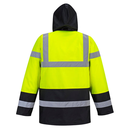 Portwest Hi-Vis Contrast Traffic Jacket #colour_yellow-black