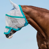 Horseware Ireland Rambo Plus Fly Mask #colour_silver-navy-electric-blue