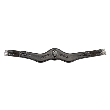 Shires Velociti Lusso Anatomical Leather Girth #colour_black