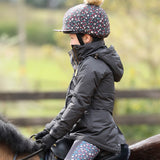 Shires Aubrion Woodford Girls Waterproof Coat #colour_charcoal