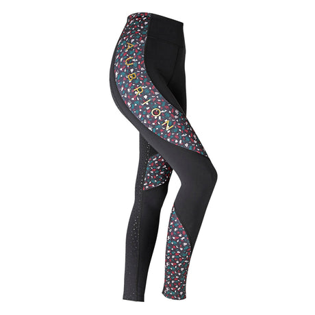 Shires Aubrion Broadway Full Grip Girls Riding Tights #colour_brush-stroke