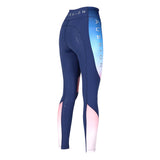Shires Aubrion Broadway Full Grip Girls Riding Tights #colour_ombre