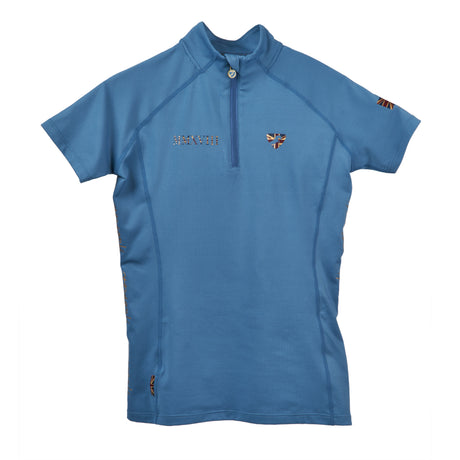 Shires Aubrion Team Young Rider Short Sleeve Base Layer #colour_steel