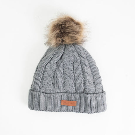 Mark Todd Knitted Bobble Hat #colour_anthracite-grey