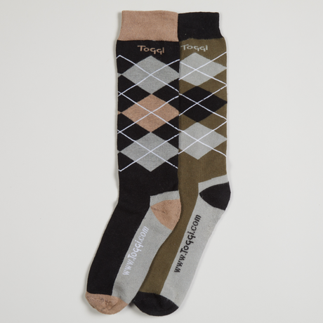 Toggi Criss Cross Socks  #colour_black-grey-khaki