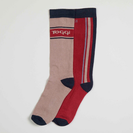 Toggi Eco Band Socks  #colour_berry-taupe