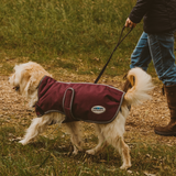 Weatherbeeta Comfitec Premier Free Parka Deluxe Dog Coat Medium #colour_maroon-grey-white