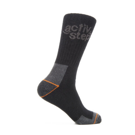 Activ-Step Durable & Breathable Bamboo Socks #colour_black-grey