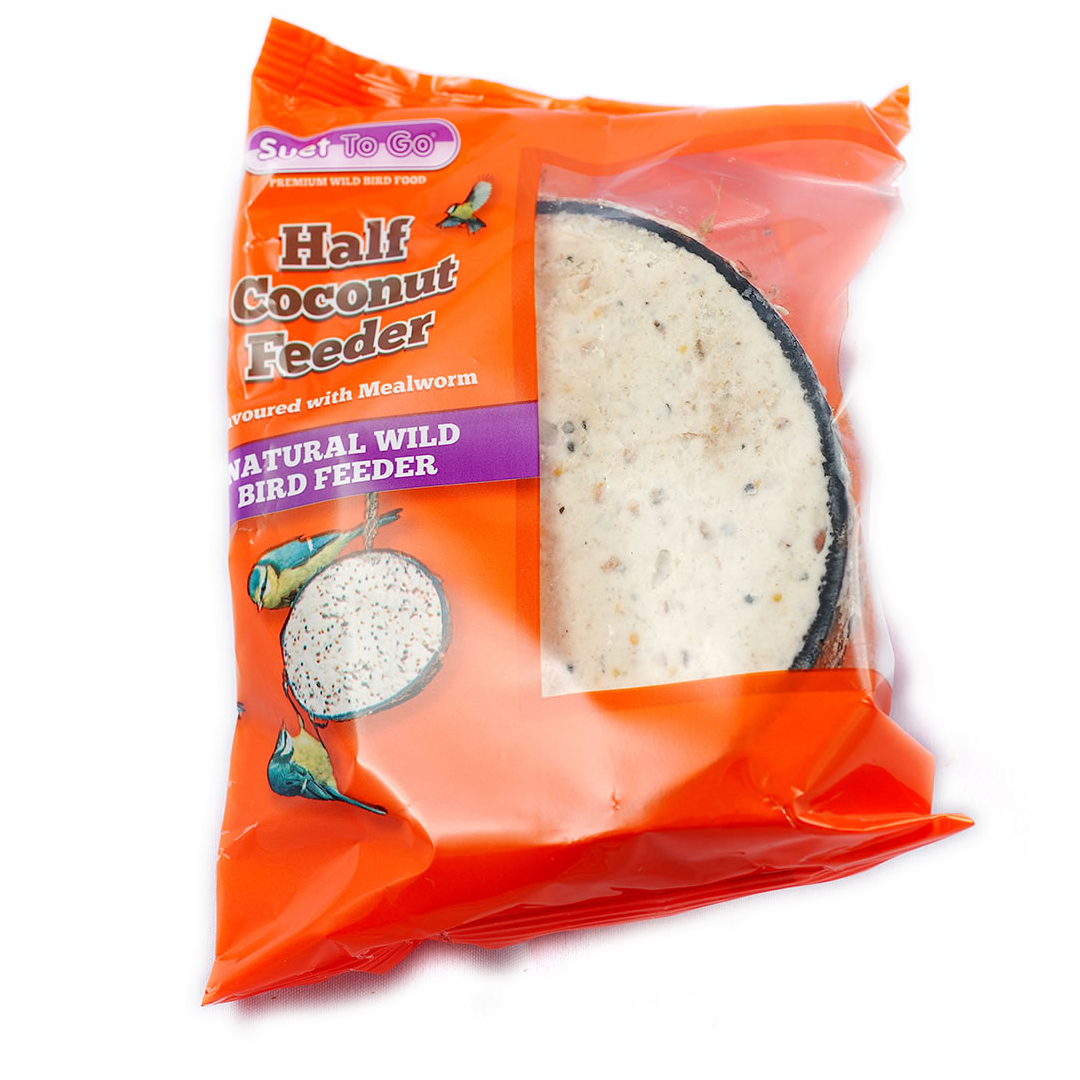 Suet To Go Half Coconut Feeder (10 Pack) #style_mealworm