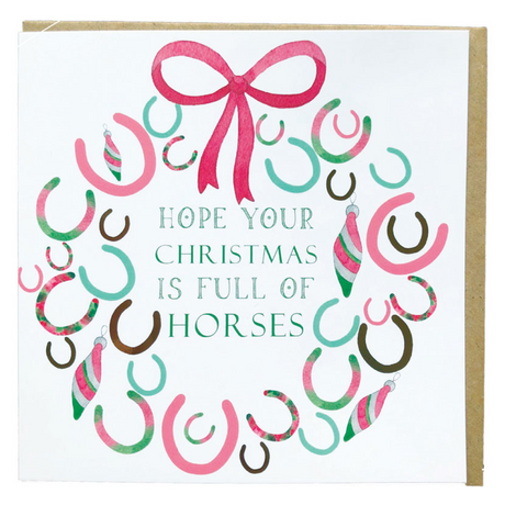 Gubblecote Christmas Card #colour_full-of-horses-xmas